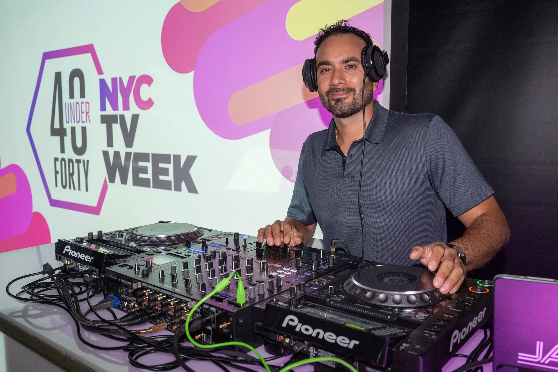 DJ Jay Nyce performing at Fox 5 NYC TV Week event